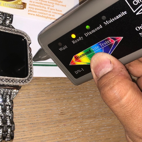 Real diamond Apple Watch bezel not CZ Not fake Custom made Sale FREE APPRAISAL - Picture 6 of 10